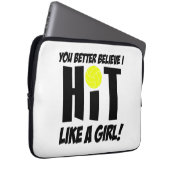 wie ein Mädchen Volleyball Laptopschutzhülle (Vorne Rechts)