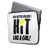 wie ein Mädchen Volleyball Laptopschutzhülle (Vorderseite Links)