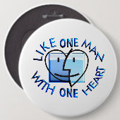 Wie ein Mann mit einem Heart.png Button (Vorne & Hinten)