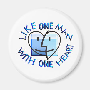 Wie ein Mann mit einem Herz.png Magnet