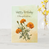 Wie ein Marigold Ihre Geburtstagspersonen Karte (Gelbe Blume)