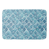 WIE ein MEERJUNGFRAU Seefisch-Skala-Muster Badematte (Vorderseite)