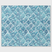 WIE ein MEERJUNGFRAU Seefisch-Skala-Muster Geschenkpapier (Flach)