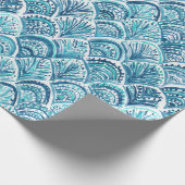 WIE ein MEERJUNGFRAU Seefisch-Skala-Muster Geschenkpapier (Ecke)