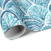 WIE ein MEERJUNGFRAU Seefisch-Skala-Muster Geschenkpapier (Rolleneckpunkt)