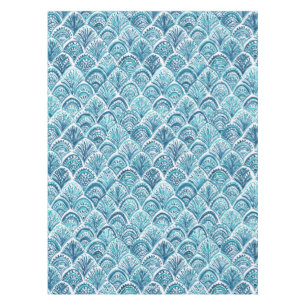 WIE ein MEERJUNGFRAU Seefisch-Skala-Muster Tischdecke