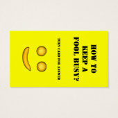 Wie ein Narr Behalten wird (Rückseite)