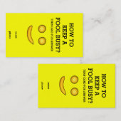 Wie ein Narr Behalten wird Visitenkarte (Vorne/Hinten)