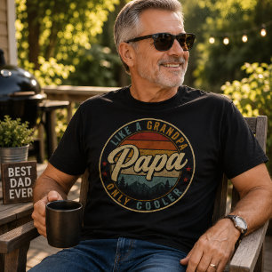 Wie ein Opa Papa nur cooler Retro Berg T-Shirt