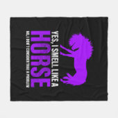 Wie ein Pferd zu riechen ist kein Problem Fleecedecke (Vorderseite (Horizontal))