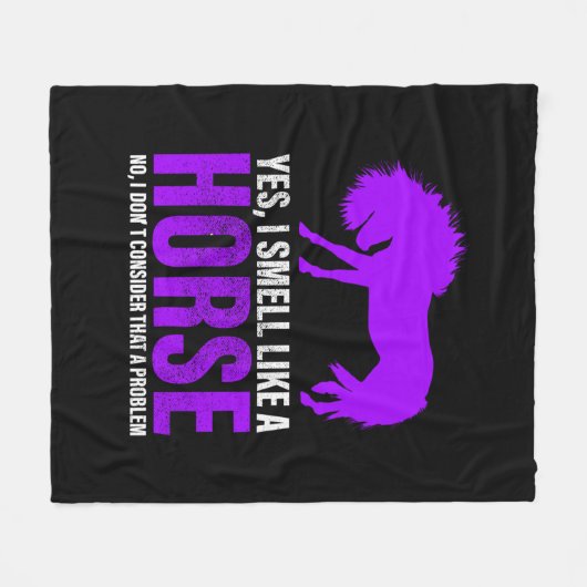 Wie ein Pferd zu riechen ist kein Problem Fleecedecke (Vorderseite (Horizontal))