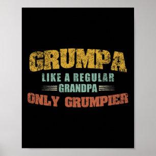 Wie ein regelmäßiger Opa-Nur-Grumpier-Vatertag Poster