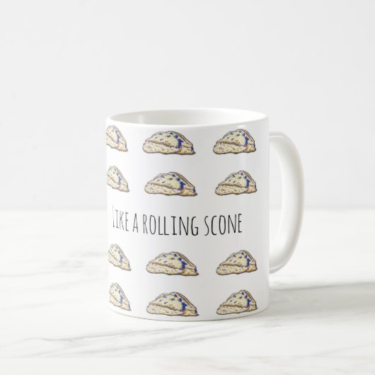 Wie ein Rollen-Scone Kaffeetasse (VorderseiteRechts)