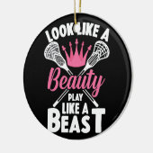 Wie ein Schönheitsspiel, wie ein Lacrosse der Bese Keramik Ornament (Links)