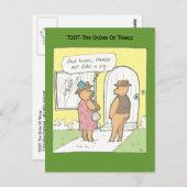 Wie ein Schwein Postkarte (Vorne/Hinten)