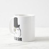 Wie ein Sir Monocle Rage Face Meme Kaffeetasse (Vorderseite Links)