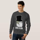 Wie ein Sir Monocle Rage Face Meme Sweatshirt (Vorne ganz)