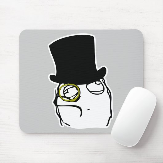 Wie ein Sir Rage Face Meme Mousepad (Mit Mouse)