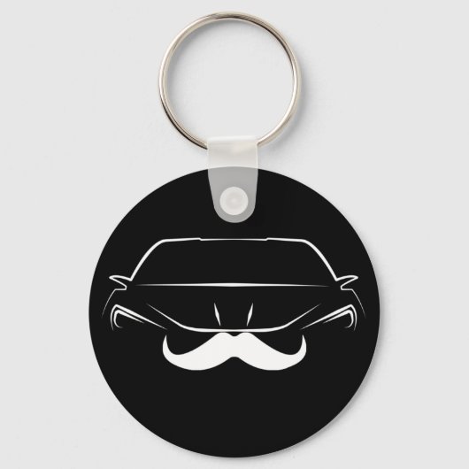 Wie ein Sir 'Stache Key Chain Schlüsselanhänger (Vorderseite)