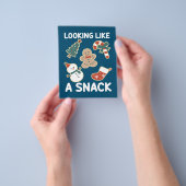 Wie ein Snack, ein fröhlicher Weihnachtssnack Flyer (Gruppe)