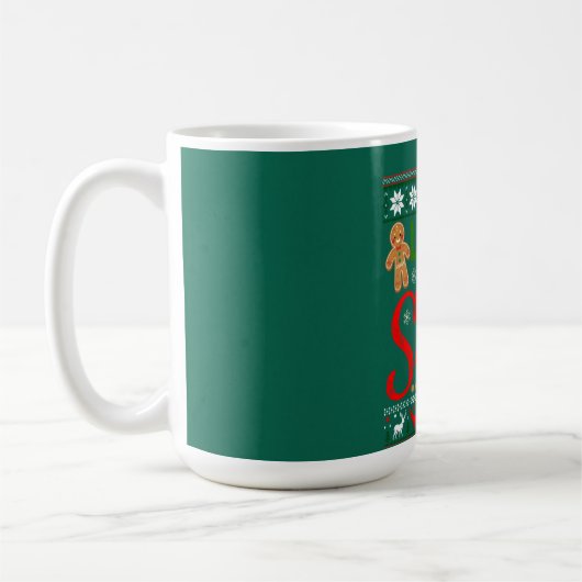 Wie ein Snack Funny Christmas Cookie hässlich auss Kaffeetasse (Links)