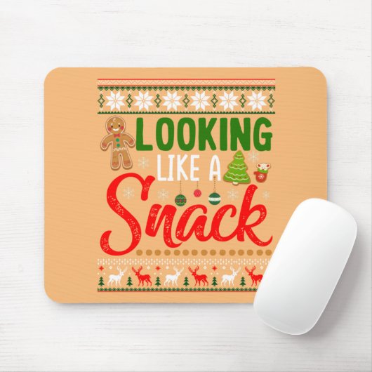 Wie ein Snack Funny Christmas Cookie hässlich auss Mousepad (Mit Mouse)