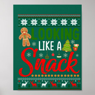 Wie ein Snack Funny Christmas Cookie hässlich auss Poster