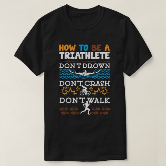 Wie ein Triathlete Funny Triathlon Triathlete T-Shirt (Design vorne)
