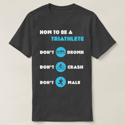 Wie ein Triathlete Funny Triathlon Triathlete T-Shirt (Design vorne)