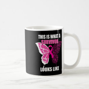 Wie ein Überlebender aussieht wie Brustkrebs-Bewus Kaffeetasse