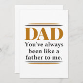 Wie ein Vater Dankeskarte (Vorne/Hinten)