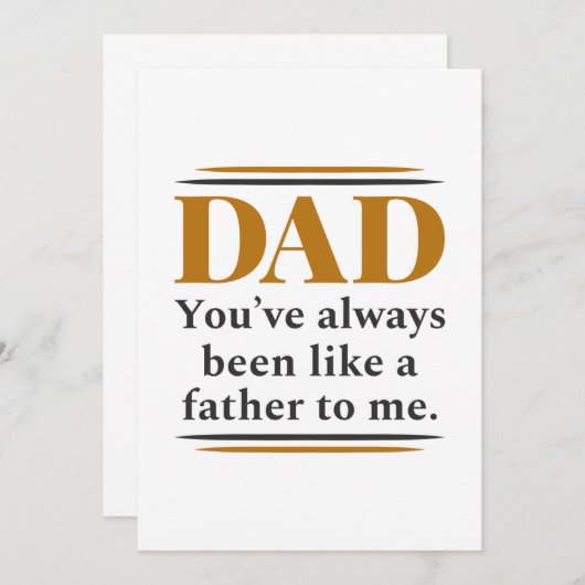 Wie ein Vater Dankeskarte (Vorne/Hinten)