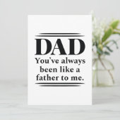 Wie ein Vater Dankeskarte (Stehend Vorderseite)