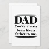 Wie ein Vater Dankeskarte (Vorne/Hinten)