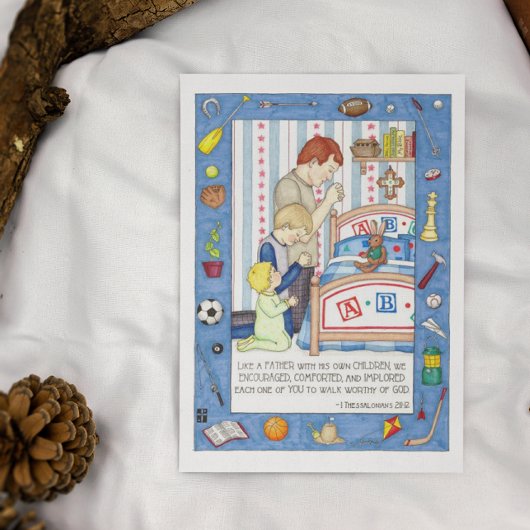 Wie ein Vater Inspiration Postcard Postkarte