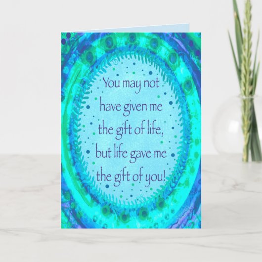 Wie ein Vater Stepdad Modern Inspirivity Card Karte (Vorderseite)