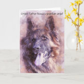 Wie ein Wächter Angel Hund einen katholischen Prie Karte (Gelbe Blume)