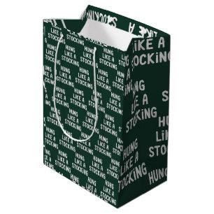 Wie ein Weihnachtsstrumpf aufgehängt Lustig Sarkas Mittlere Geschenktüte
