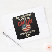 Wie ein Zwiebelheber Quadratischer Aufkleber (Umschlag)