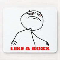 wie eine Boss-Internet-Mem-Comic-Wut