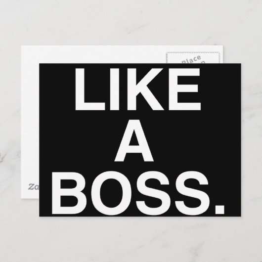 Wie eine Boss-Postkarte Postkarte