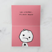 Wie eine Bruderkarte Feiertagskarte (Innenseite)