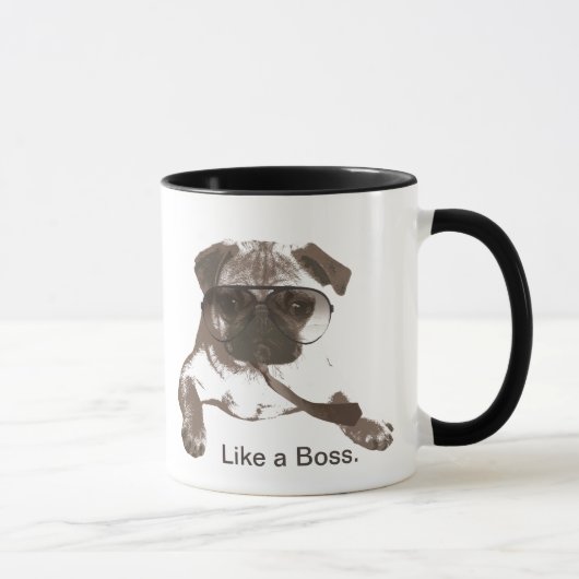Wie eine Chef-Mops-Tasse Tasse (Rechts)