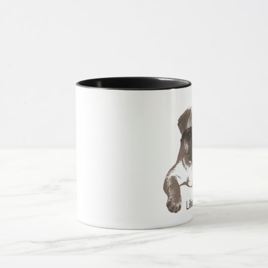 Wie eine Chef-Mops-Tasse Tasse (Zentrum)