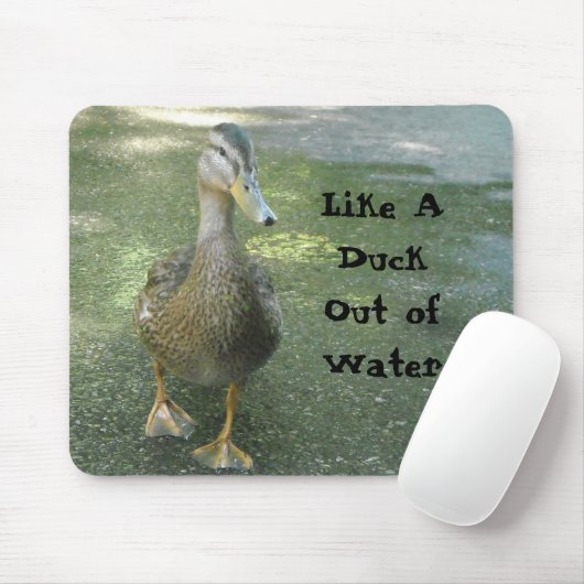 Wie eine Ente aus Wasser Mousepad (Mit Mouse)
