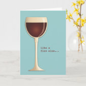 Wie eine feine Weinkarte Funny Happday Card Karte (Gelbe Blume)