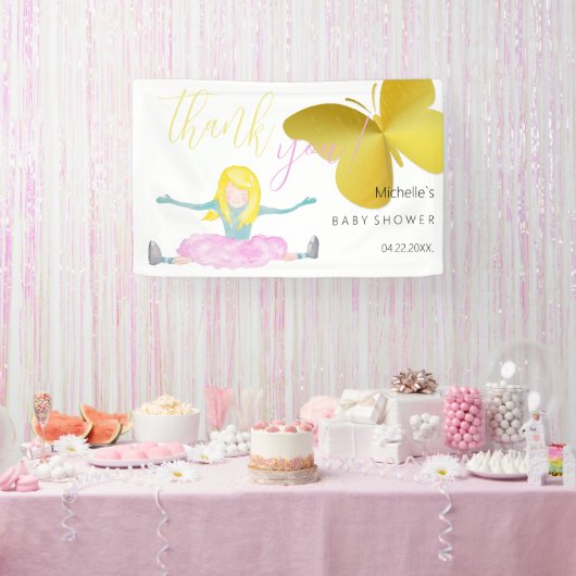 Wie eine Girl Watercolor Illustration Banner (Party)