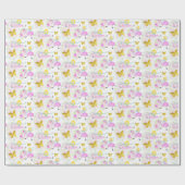 Wie eine Girl Watercolor Illustration Geschenkpapier (Flach)