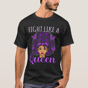 Wie eine Königin Alzheimerheimer's Awareness Lila T-Shirt