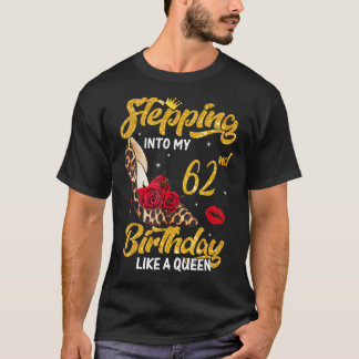 Wie eine Königin Leopard in den 63. Geburtstag geh T-Shirt
